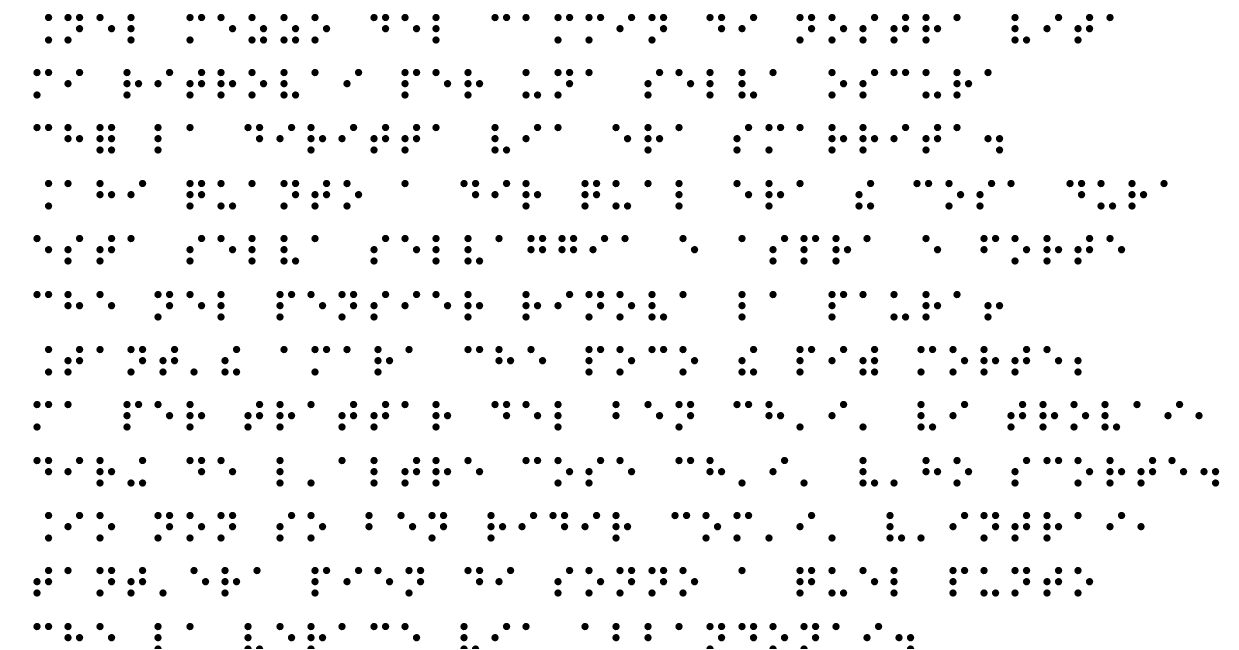 Inizio della Divina Commedia in braille
